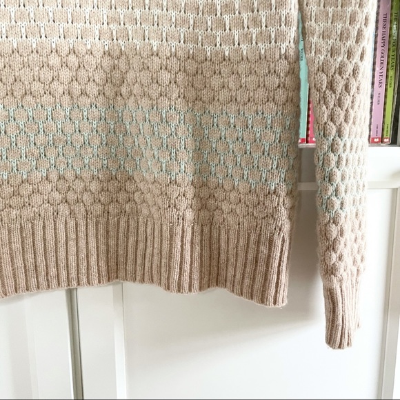 J. Crew Mint Tan Knit Lambs Wool Tunic Sweater L - Picture 10 of 14